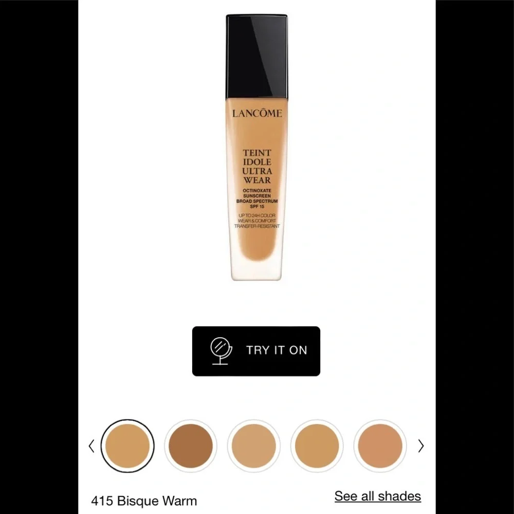 Lancome TEINT IDOLE ULTRA 24H LONG WEAR FOUNDATION BREATHABLE FULL COVER…
